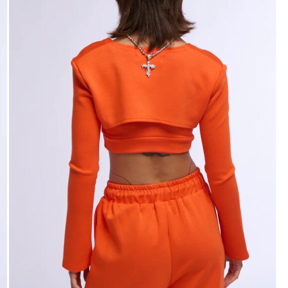 Miz PAXTON Super Luxe Bolero Top in Orange L/XL - Picture 2 of 9